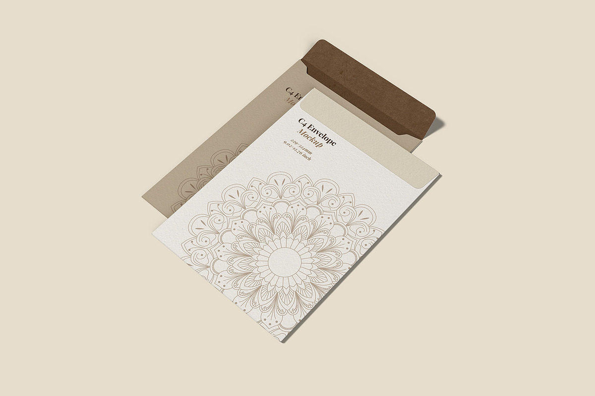 Envelope C4 Mockup - 12 Views, a Packaging Mockup by Illusiongraphic (Photo 13 of 24)