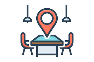 Meeting point color icon, a Duotone Icon by Creative priyanka