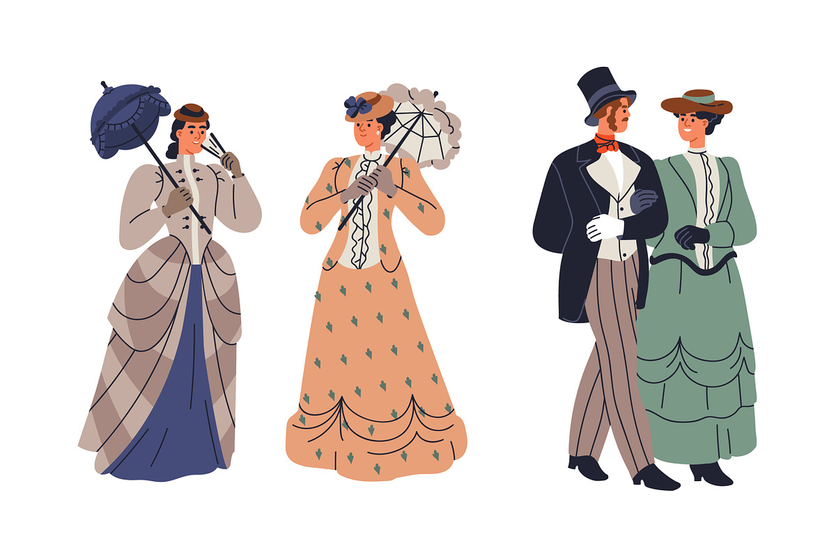 Victorian era, 18th-19th history set, a Person Illustration by Good Studio (Photo 3 of 10)