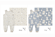 Baby Dinos seamless patterns set, a Pattern Graphic by tetiartline (Thumbnail 2 of 8)