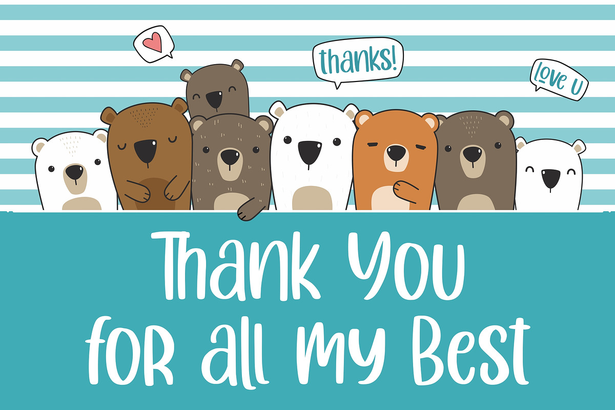 Cuttie Beary - Fun Handwritten Font, a Font by Good Java Studio (Photo 10 of 10)