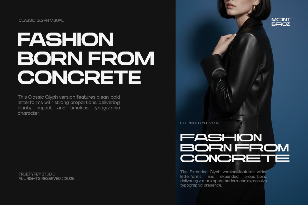 TRT Mont Broz Bold Modern Sans, a Sans Serif Font by truetype (Photo 8 of 15)