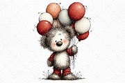 Whimsical Birthday Teddy Bear Clipar, an Illustration by Craft Nest (Thumbnail 9 of 11)