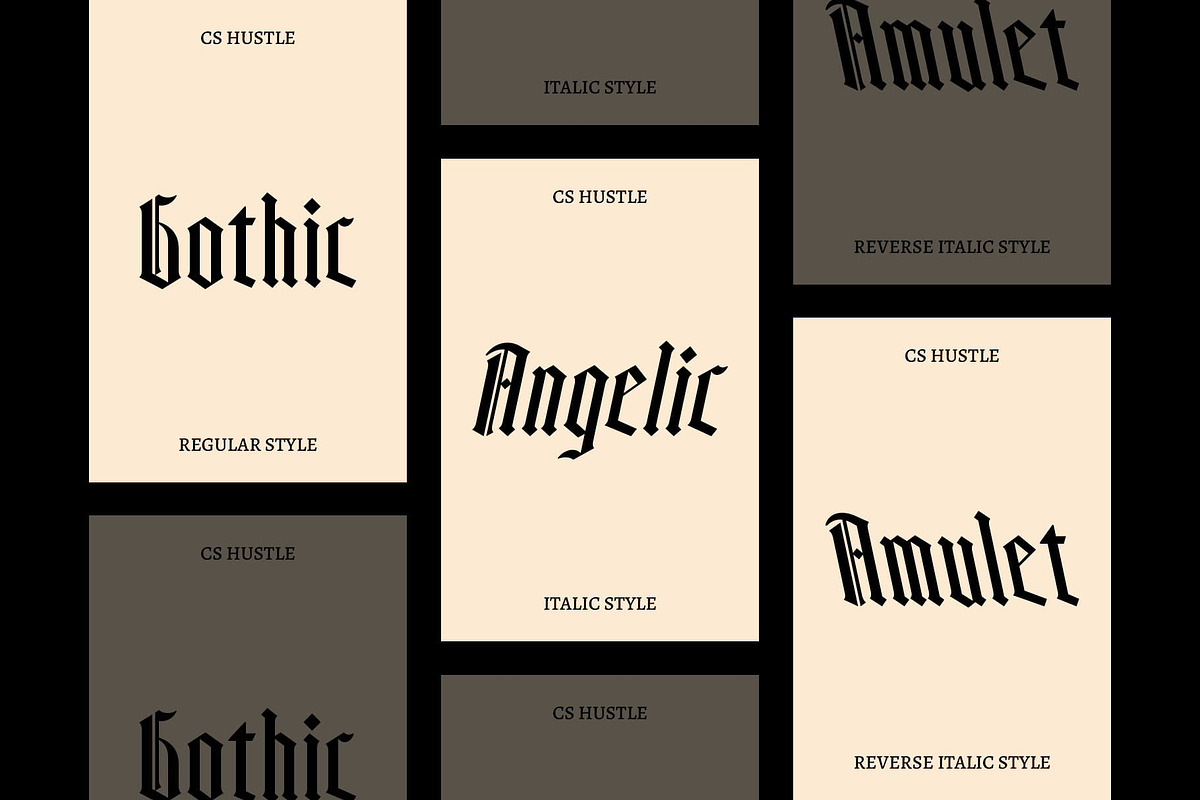 CS Hustle – Blackletter Font, a Blackletter Font by Craft Supply Co. (Photo 2 of 8)