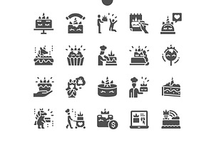 Unicorn Cake Icons