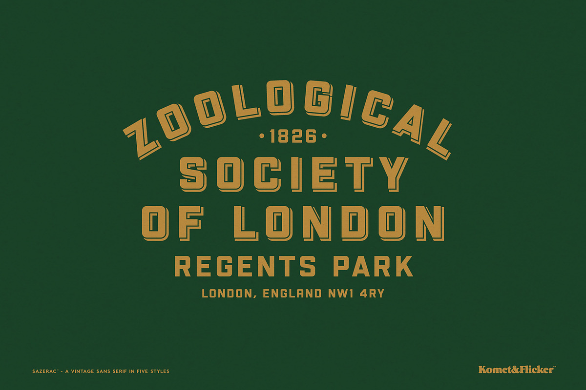 SAZERAC – A Bold Vintage Style Font, a Sans Serif Font by Komet & Flicker (Photo 12 of 15)