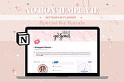Instagram Planner Notion Template, a Templates & Theme by bellaROSEworkshop (Thumbnail 1 of 10)