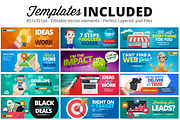 12 FB Covers BUNDLE! Flat Style, a Social Media Template by Asaelv Shop! (Thumbnail 2 of 3)