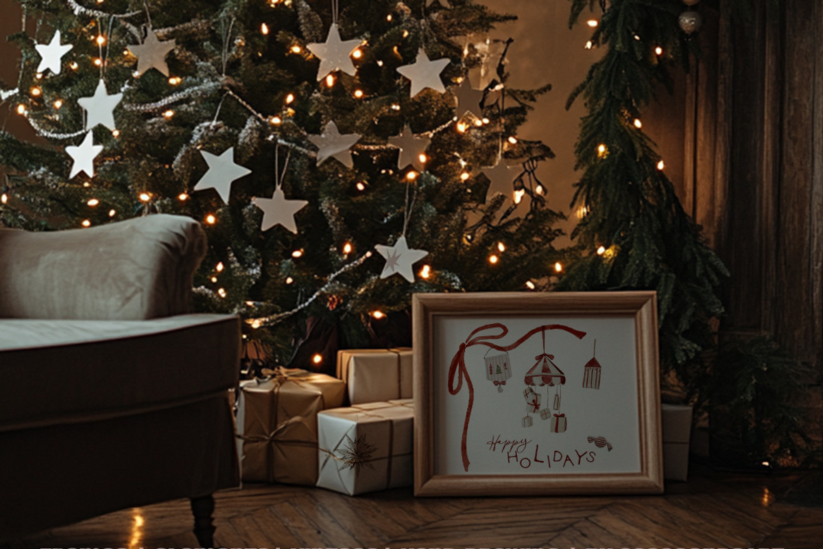 SALE Christmas decor Hand drawing, a Decorative Illustration by 60secondsArt (Photo 2 of 10)