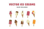 Retro Ice Cream Vans, a Food Illustration by the cabin supply co (Thumbnail 3 of 5)