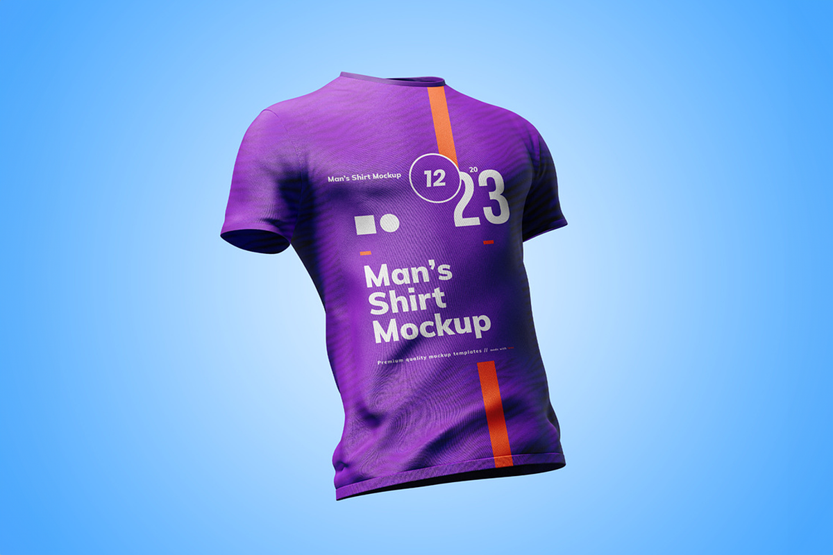 Sport T-Shirt Perspective Mockup, a Shirt Mockup by Se٧enStudio (Photo 2 of 2)