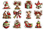 Whimsical Christmas Clipart, an Illustration by Dream Creation (Thumbnail 3 of 5)