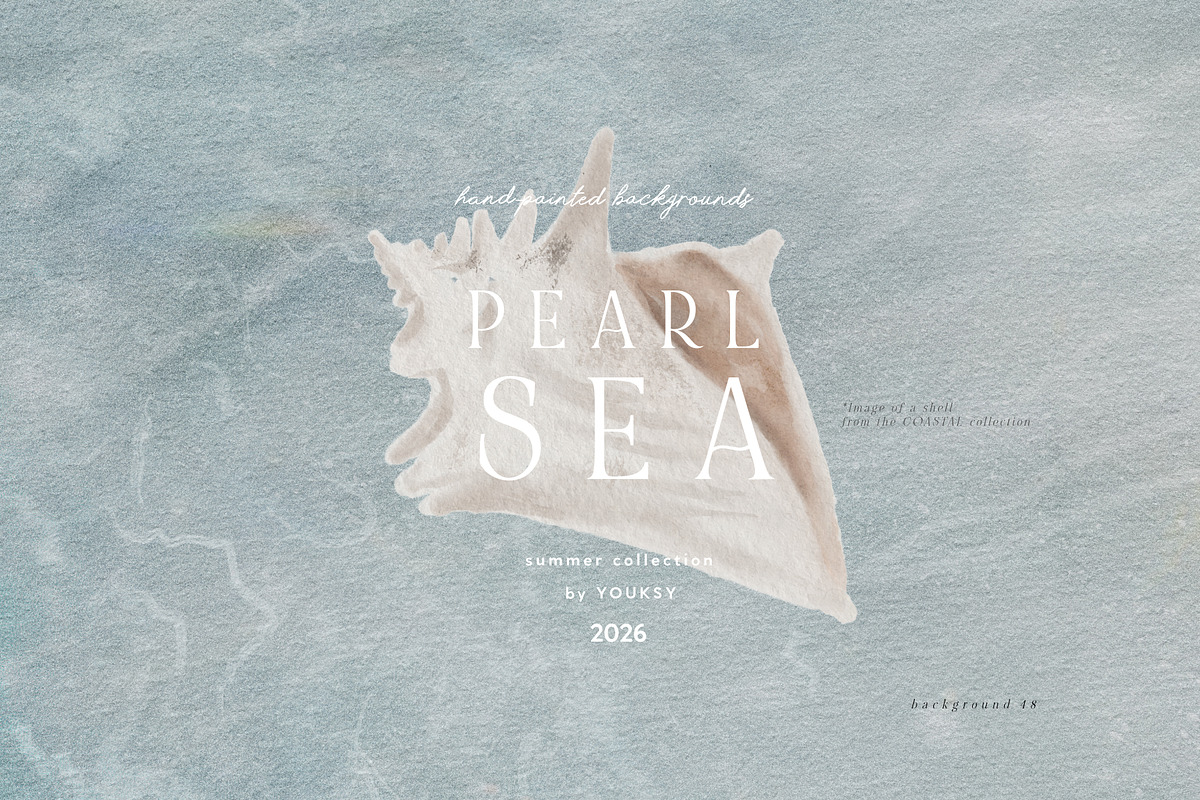 PEARL SEA - hand-painted backgrounds, a Background Graphic by Youksy (Photo 10 of 18)