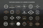 24 Vintage Logos & Badges Bundle, a Branding & Logo Template by Design District (Thumbnail 1 of 5)
