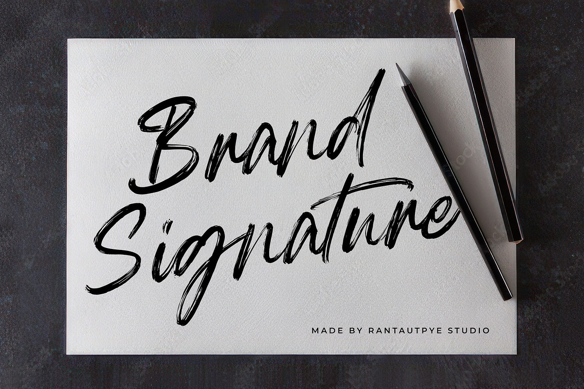 Raytune Signature Brush Typeface, a Script Font by RantautypeStudio (Photo 5 of 15)