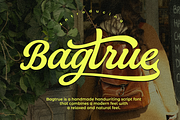 Bagtrue, a Script Font by cocodesign (Thumbnail 1 of 6)
