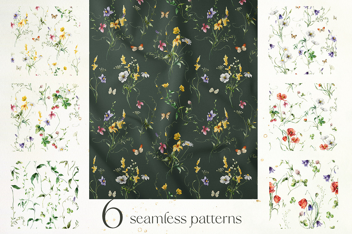 Wildflower poetry watercolor floral, a Decorative Illustration by Yuliya Derbisheva (Photo 11 of 13)