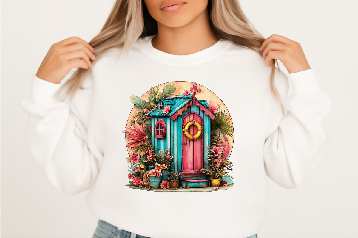 Beach Huts Summer Clipart Bundle., an Illustration by SVGArt (Photo 3 of 9)