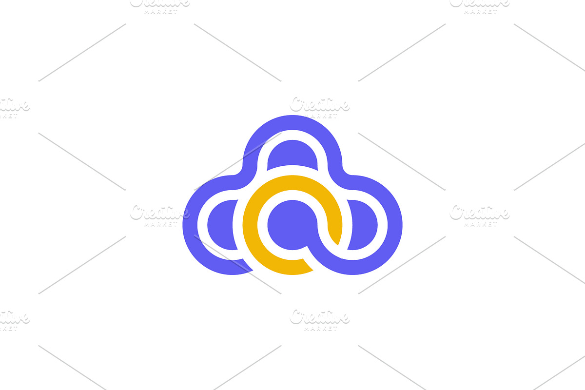 elegant letter O cloud logo, a Branding & Logo Template by Rasagama Studio