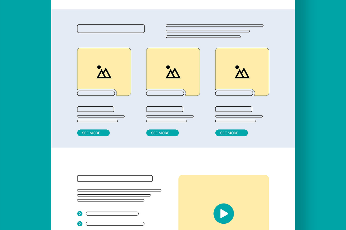 eCommerce Wireframe Landing Page, a Landing Page Template by MightyDesign (Photo 4 of 9)