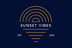 Sunset Vibes Logo Design Icon, a Branding & Logo Template by Morvana Crew