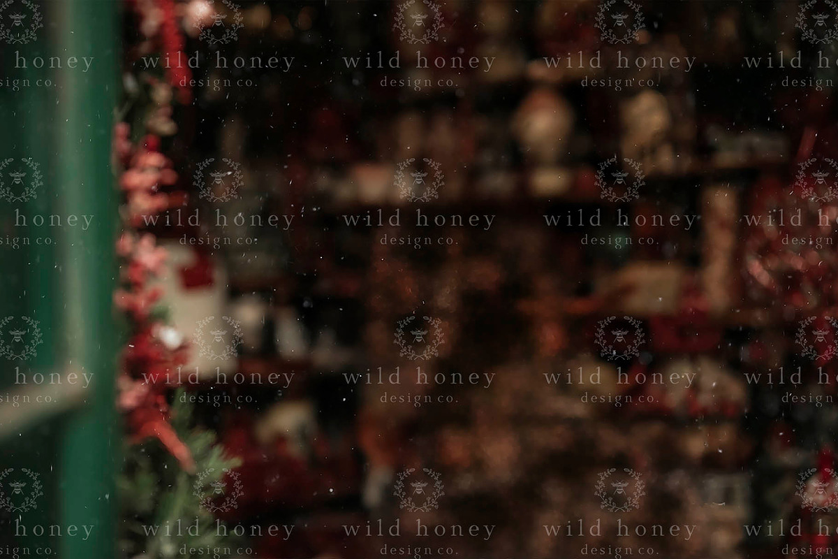 Christmas Store Digital Backdrop, a Layer Style Add-On by Wild Honey Design Co. (Photo 2 of 2)