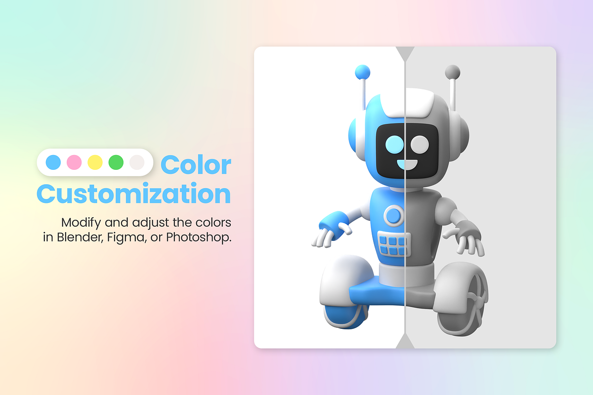 3D Cartoon Animals Icon Set, an Animal 3D Model by Flat Icons (Photo 2 of 8)