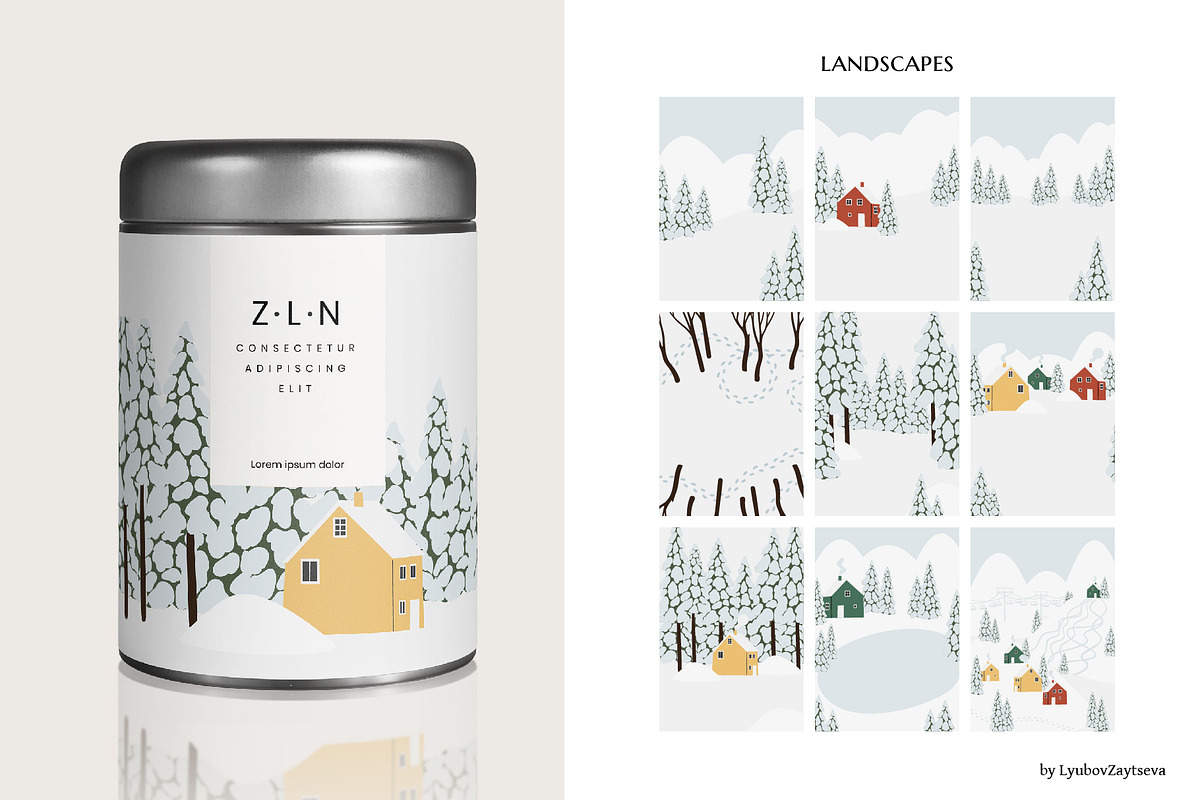 Winter season clipart, a Seasonal Illustration by LyubovZaytseva (Photo 10 of 15)