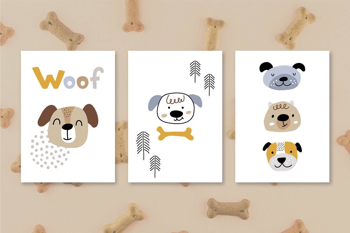 Doggy Woof. Vector dog patterns, a Pattern Graphic by ValeriiaFeeva (Photo 10 of 11)