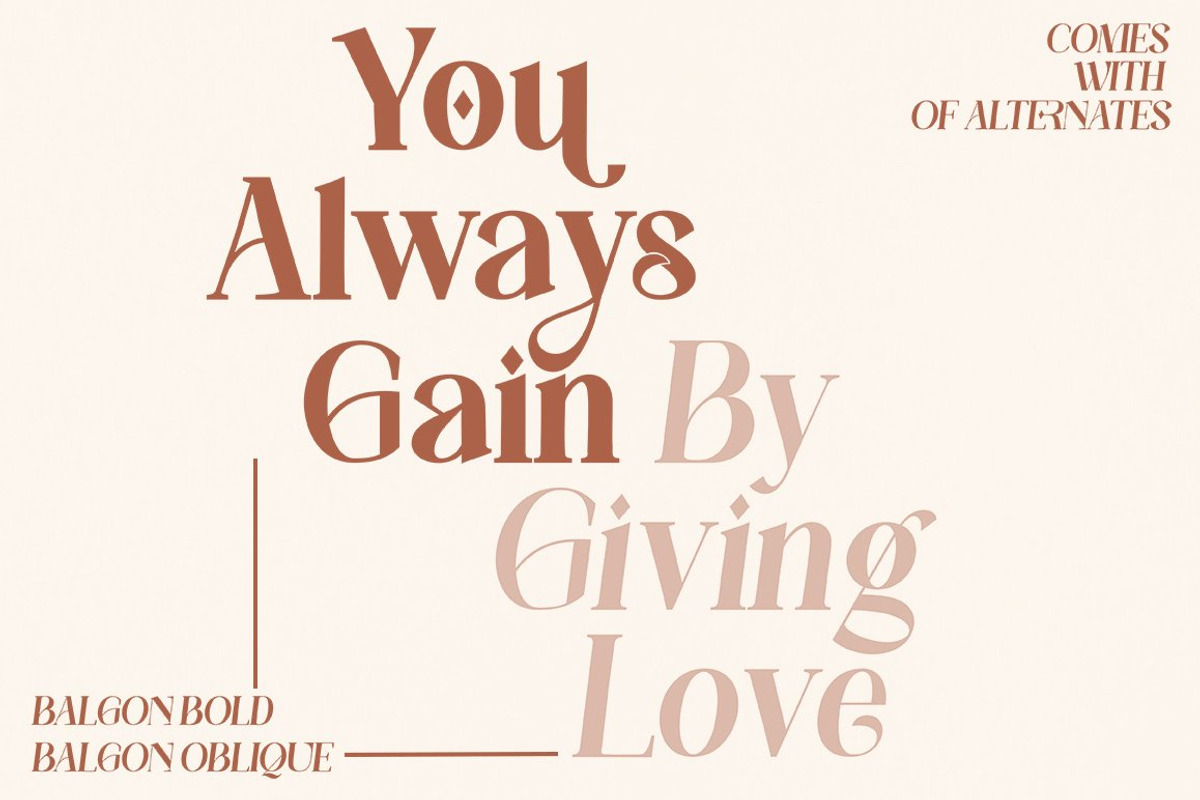 Balgon Serif, a Serif Font by Typehill (Photo 7 of 11)