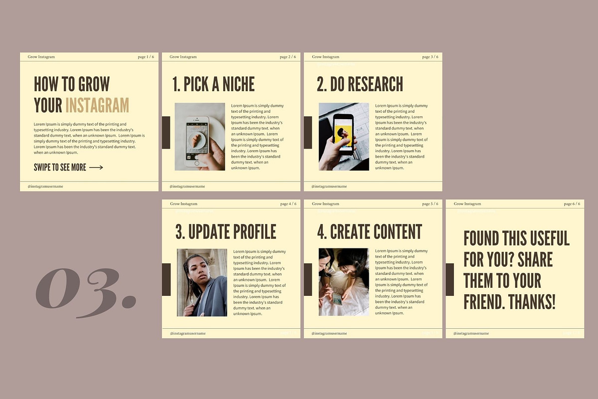 Instagram Carousel Vol. 3 | CANVA, a Social Media Template by bonadigitals (Photo 5 of 7)
