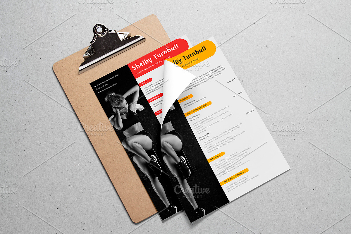 Personal Trainer Resume Template, a Resume Template by MotoCMS (Photo 2 of 3)