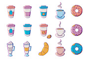 Vector coffee and tea elements, a Food Illustration by Olha's watercolor (Thumbnail 4 of 6)