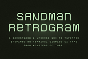 MoT Sandman Retrogram, a Sans Serif Font by Sirmon Stuff (Thumbnail 1 of 7)