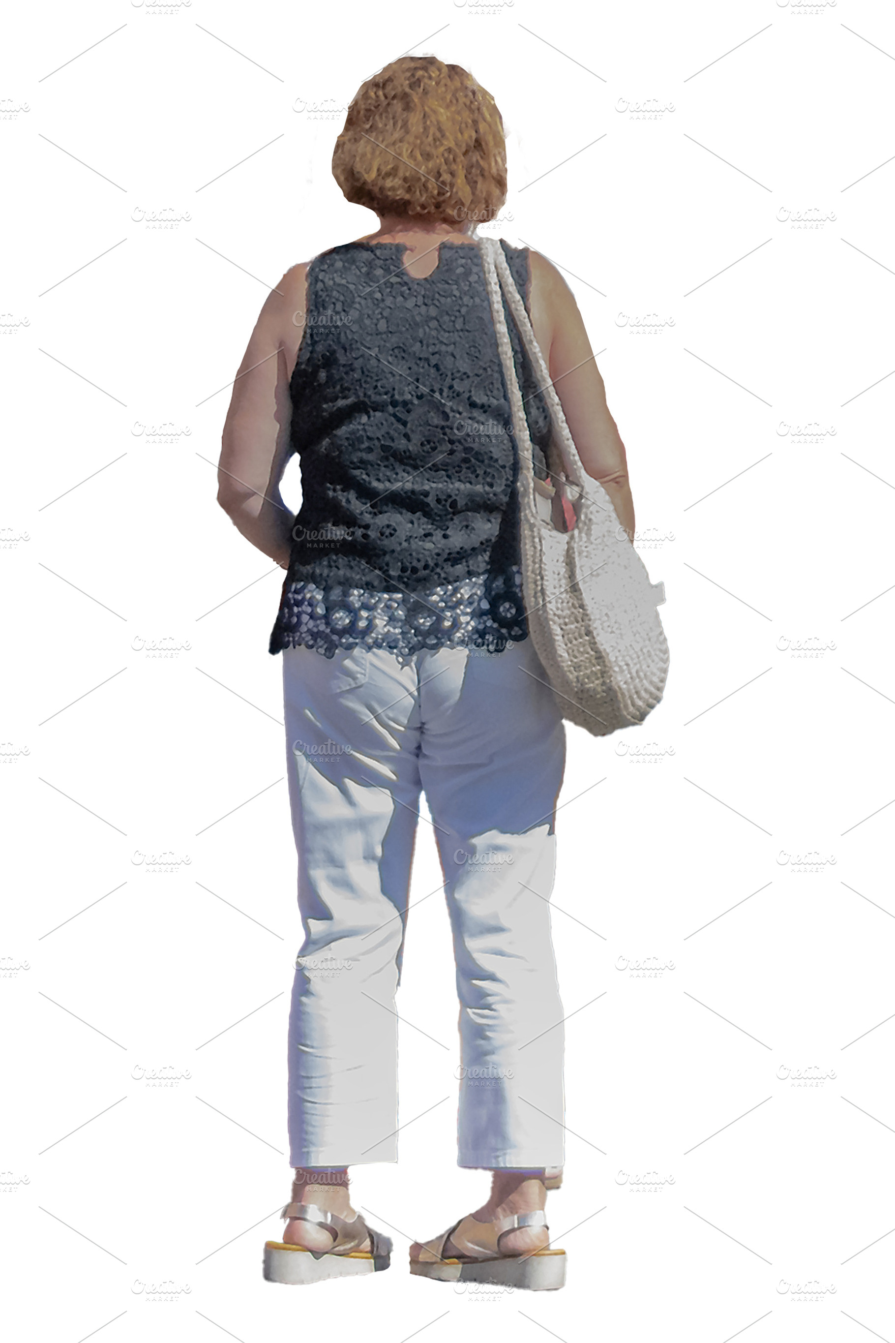 Isolated image of mature woman carrying a bag, a Person Photo by DanFLCreativo
