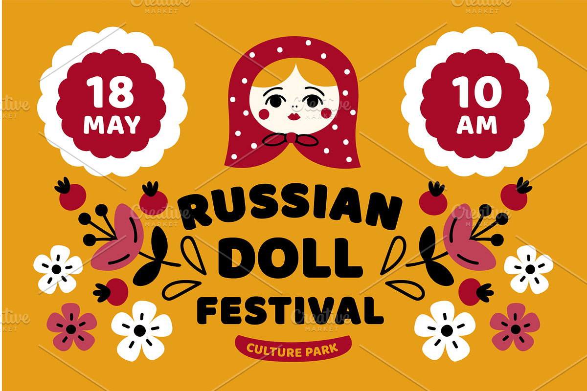 Matryoshka russian doll fest, an Object Illustration by YummyBuum