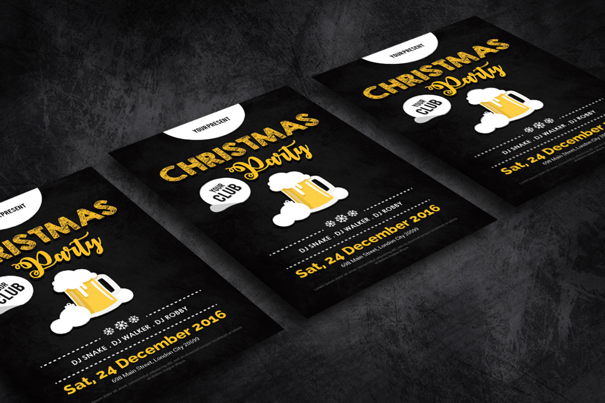 Christmas Party Flyer, a Flyer Template by kecikreative (Photo 2 of 3)