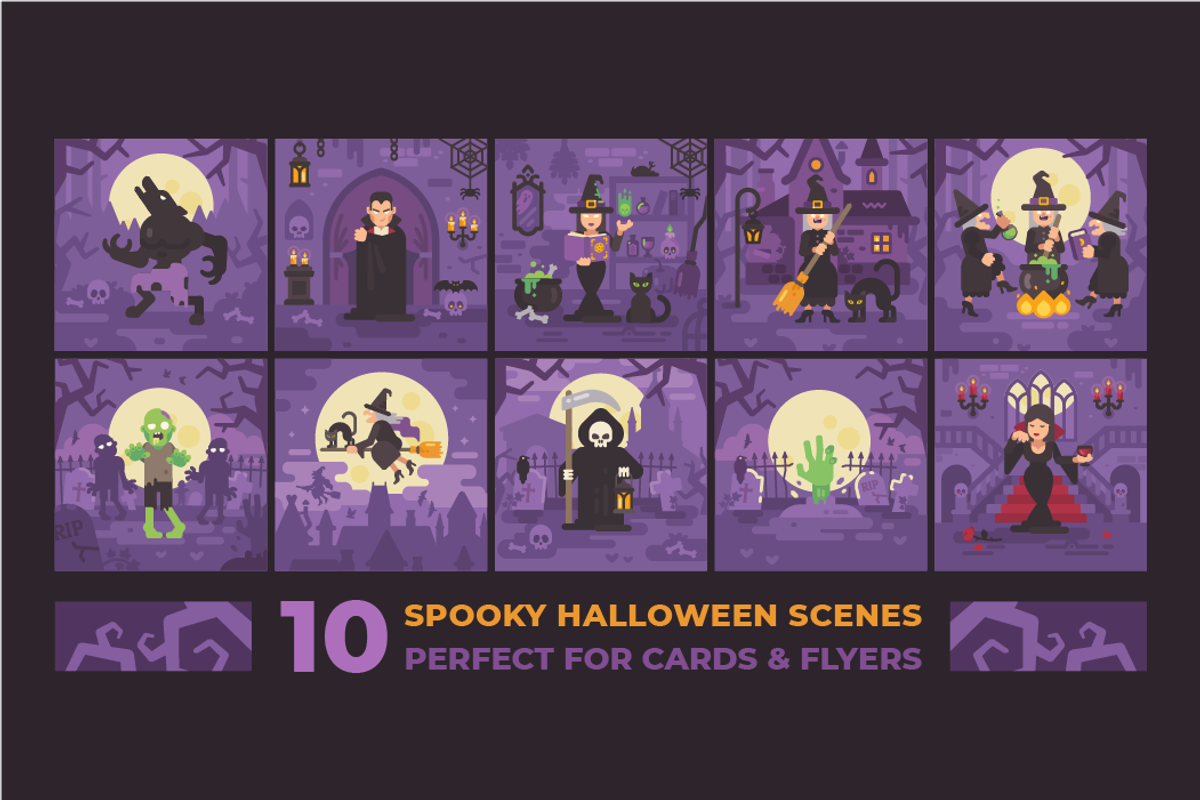 Halloween characters & scenes, an Illustration by Ivan Dubovik (Photo 3 of 15)