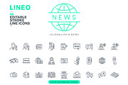 45 JOURNALISM ICONS, an Outline Icon by sharpnose (Thumbnail 2 of 6)
