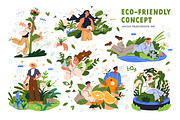 Eco-friendly concept. Ecology set, a Person Illustration by Good Studio (Thumbnail 1 of 10)