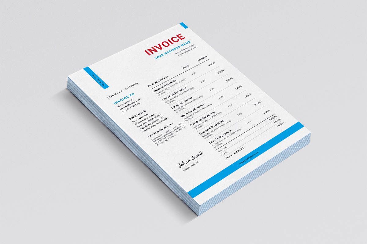 Business Invoice & Letterhead, a Stationery Template by Design Zone (Photo 4 of 6)