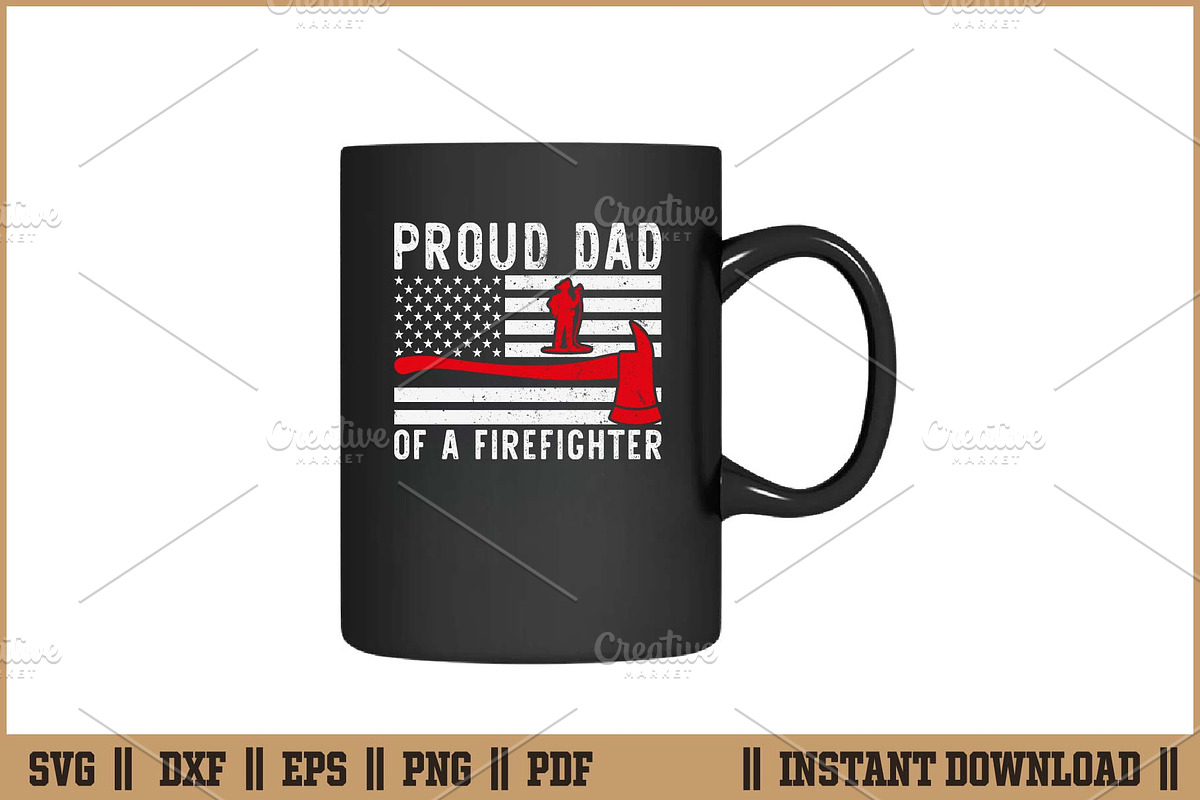 Proud Dad of a Firefighter SVG File, an Illustration by Handy Arts Studio (Photo 3 of 3)