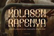 Kolasen Rafenya || Display Font, a Sans Serif Font by Idea Studio (Thumbnail 1 of 5)