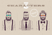 Hipster Characters Kit, a Work Illustration by blauananas (Thumbnail 11 of 13)