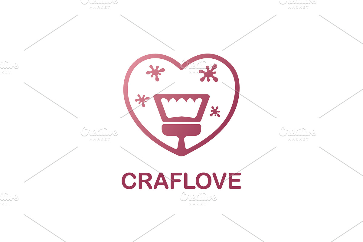 Heart Paint Simple Logo for Business, a Branding & Logo Template by Logo Loom (Photo 1 of 3)