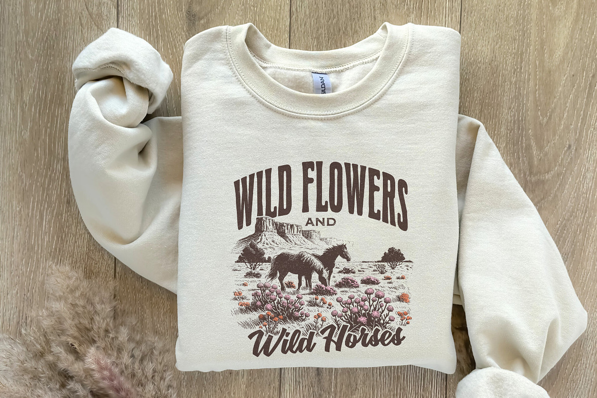 Wild Horses Wildflowers PNG, an Illustration by SharpMarketplace (Photo 8 of 9)