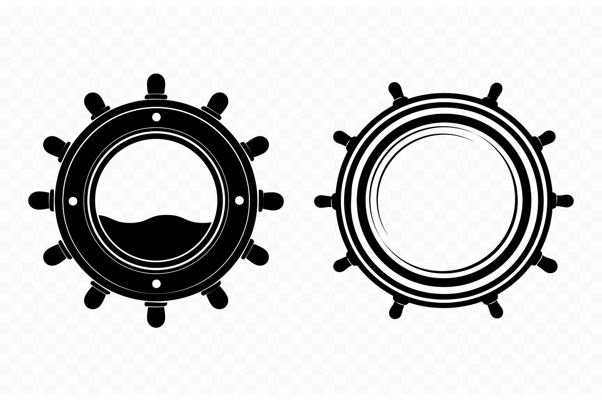 Porthole SVG Clipart Silhouette SVG, an Object Illustration by Gfx Expert Team (Photo 3 of 3)