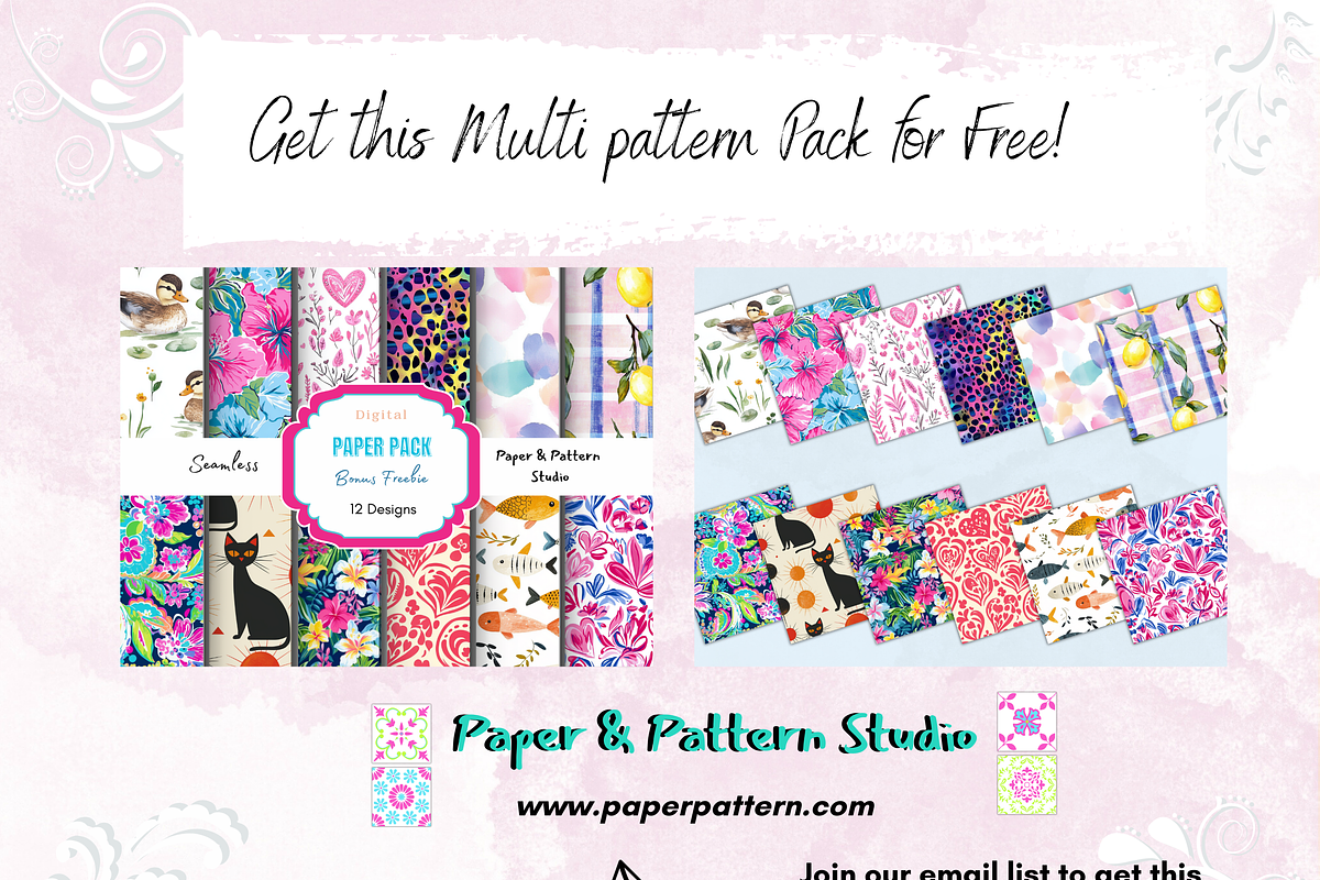 Vertical Flower Seamless, a Pattern Graphic by Paper & Pattern Studio (Photo 9 of 9)