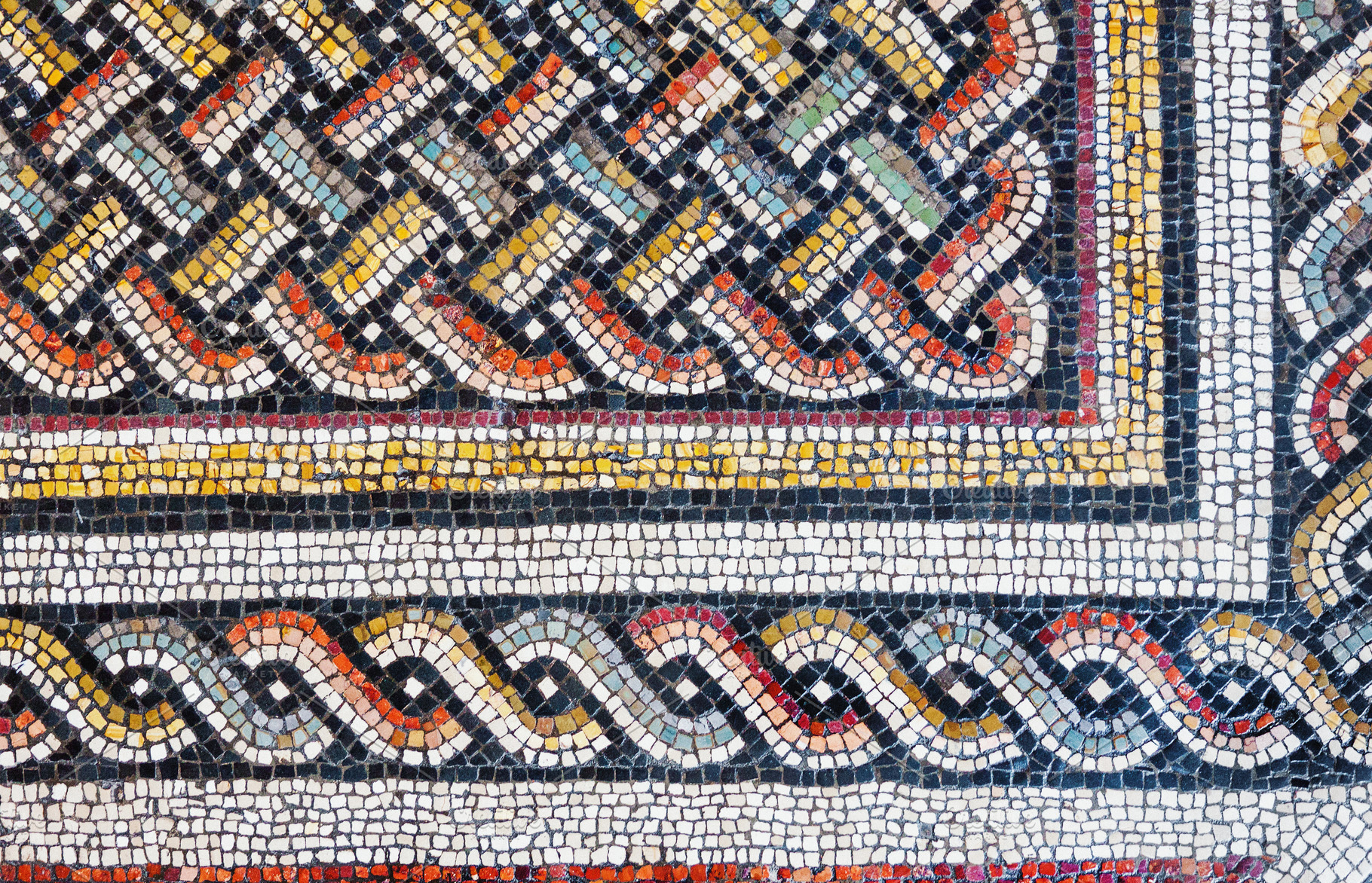 Riles of an ancient floor mosaic, an Abstract Photo by BOOCYS