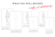 Frontal Fashion Croquis Pack, an Illustration by Art by Lin (Thumbnail 2 of 5)